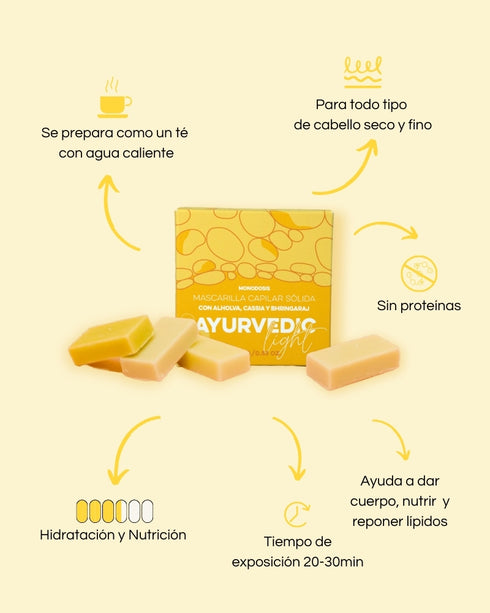 mascarilla sólida ayurvédica light