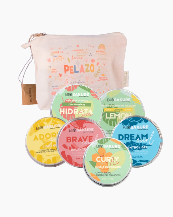 pack producto para pelo rizado mini tallas