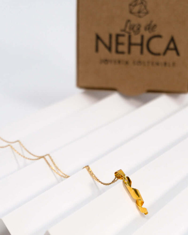 joya rizo de plata bañada en oro para rizadas