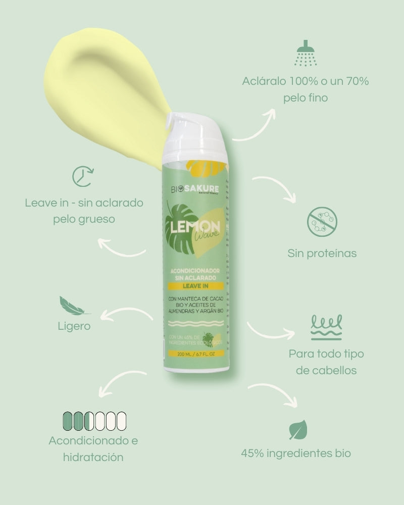 lemon wave acondicionador sin aclaradol eave in pelo fino